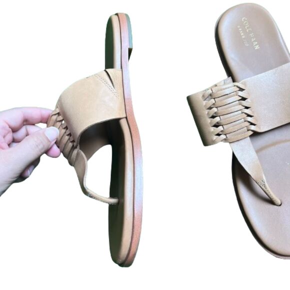Cole Haan Womens Felix Grand Leather Tan Thong Sandal Size 10B - Picture 5 of 8
